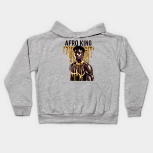 Afro King Melanin Drippin' Kids Hoodie